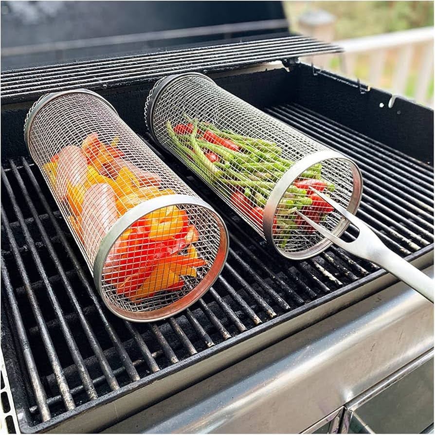 cylindrical grill basket