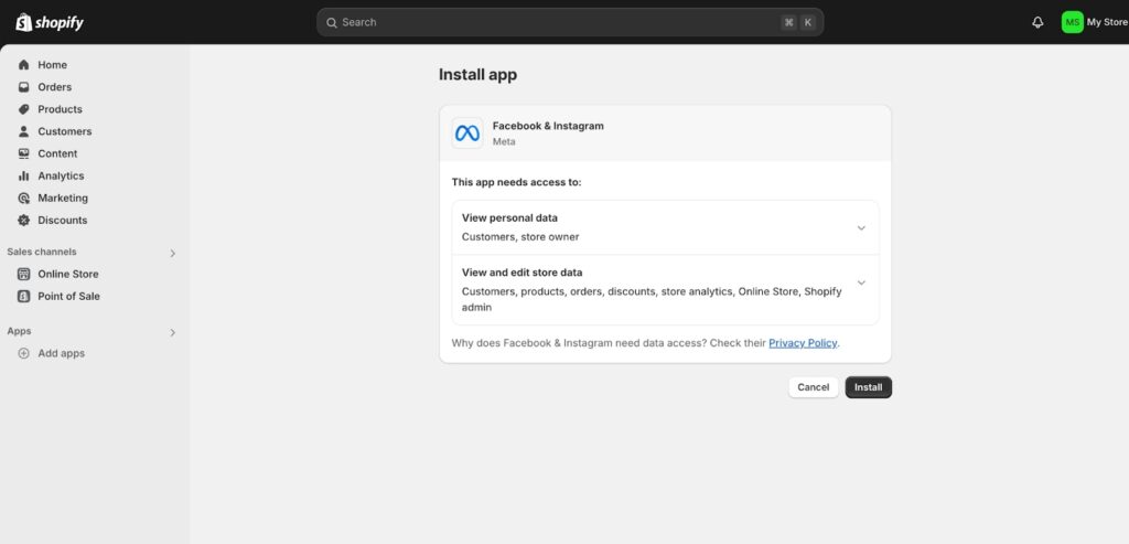 Install app