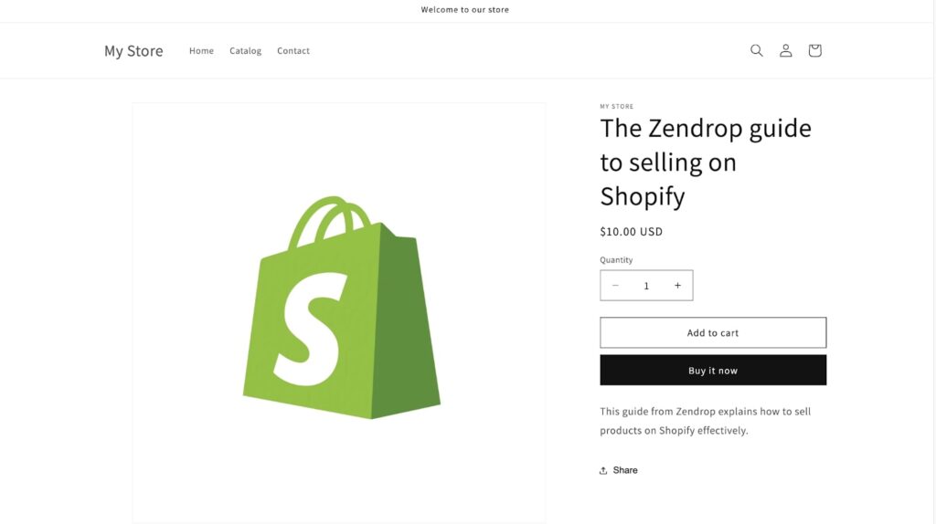 how the product looks to visitors