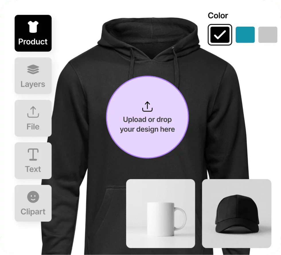 Print on demand hoodie example