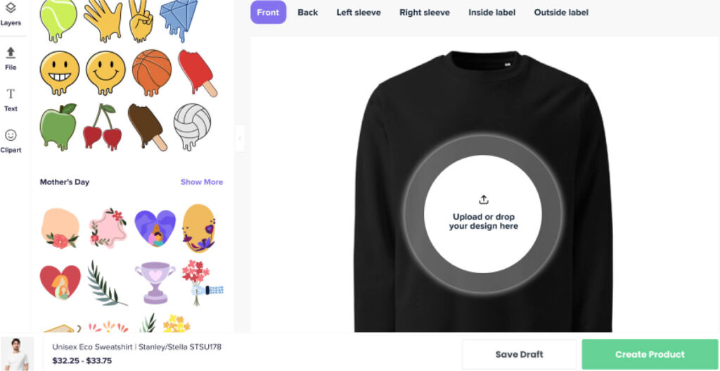 Customizable t-shirts